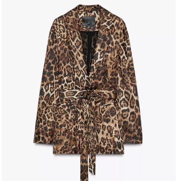 Zara Leopard Print Blazer - Picture 1 of 6